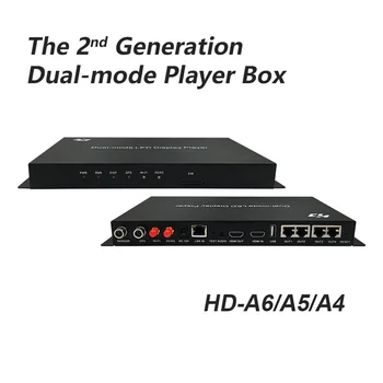 Huidu A4 HD-A6 spalvotas led ekranas vaizdo grotuvo lange huidu A6 HD-A4 dual-mode led vaizdo valdiklis 4 1 žaidėjo