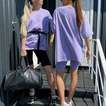 IMucci Atsitiktinis, kietas naujas moterų dviejų dalių kostiumėlį, įskaitant diržo vientisa spalva namų laisvi sporto mados laisvalaikio kostiumas vasaros 2020 m.