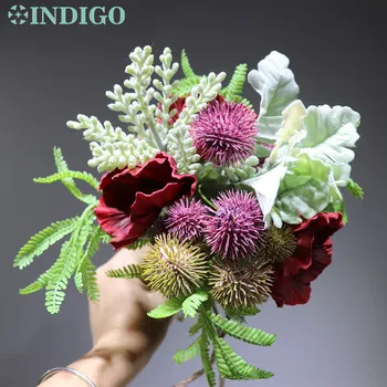 INDIGO Dizaino - Raudonų Gėlių Puokštė Gėlių kompozicijų Hydrangea Dirbtinių Gėlių Puokštė Šalies Namų Įvykis