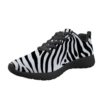 Individualų Zebra Modelis Vyrai Sportbačiai Vaikščiojimo Batai Sportbačiai Akių Orui Nėriniai-up Batai vaikščioti Pėsčiomis Akių Vyrų Batai