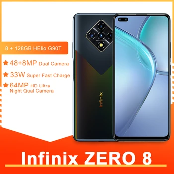 Infinix NULIO 8 Smartphonach 6.85 Colių 8GB RAM 128GB 64MP Smart Moblie Telefono Galinis Quad Kamera Gel G90T 33W Super Charge 
