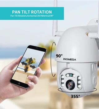 INQMEGA 1080P TUYA IP Kamera, WiFi Bevielis PTZ Speed Dome Kamera, Lauko Apsaugos Stebėjimo Kameros Palaikymo 