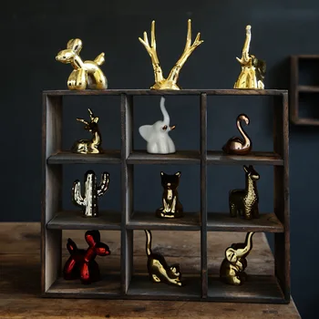 INS Papuošalai Šiaurės šalių Keramikos Kūrybinis Electroplated Gyvūnų Mažų Ornamentais Mini Micro Papuošalų Ornamentų Aukso