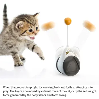 Interaktyvus Naminių Kačių Žaislas Katžolių Pažangaus Automatinio Sukimosi Kamuolys Nereikia Įkrauti Katė Žaislas Lrregular Sukasi Režimas Funny Cat Prekes