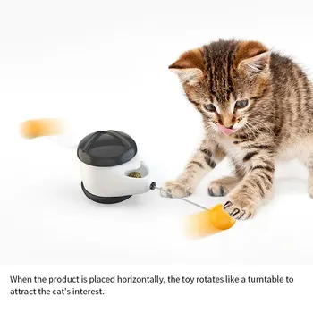 Interaktyvus Naminių Kačių Žaislas Katžolių Pažangaus Automatinio Sukimosi Kamuolys Nereikia Įkrauti Katė Žaislas Lrregular Sukasi Režimas Funny Cat Prekes