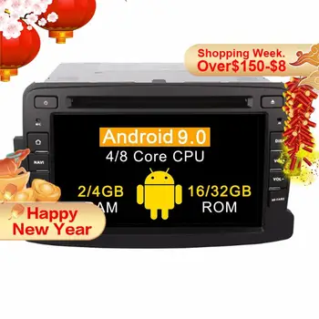 IPS Android 9.0 Automobilio multimedia dvd grotuvas, galvos vienetas Renault Duster 2012 2013 GPS Navigacija radijo auto stereo 4+32G BT Wifi