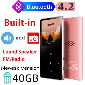 IQQ Jutiklinis Ekranas, 16 GB MP3 Grotuvas su Bluetooth 4.2 Versiją ir Garsiakalbis Nešiojamų Walkman su Fm/Radijo Metalinis korpusas Hifi Muzikos
