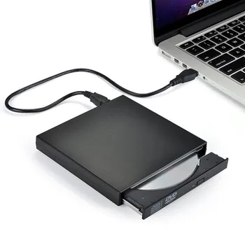 Išorės White USB Slim 8x DVDRW DL DVD / CD RW įrašymo įrenginys Rašytojas Ratai Visus PC ir Mac