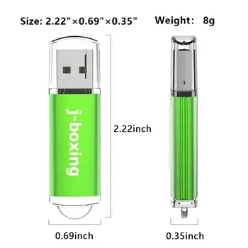 J-bokso 16GB USB Flash Stačiakampio Pen Ratai Nykščio Pendrives Flash Memory Stick, skirtą Kompiuterį, Nešiojamąjį kompiuterį 
