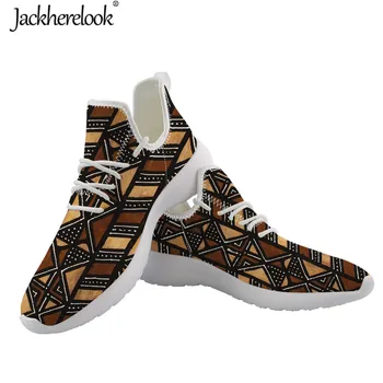 Jackherelook Moteris Butas Batai Lengvas Mesh Mezgimo Sneaker Derliaus Afrikos Etninės Modelis Vasaros/Pavasario Avalynės Mujer Zapatos