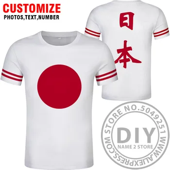 JAPONIJA marškinėliai logo nemokamai užsakymą pavadinimas numeris jpn t-shirt tautos vėliava jp italų šalies japonijos kolegijos spausdinti foto drabužių