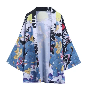 Japonijos Kimonos Cardigan Drabužius, Vyrams, Moterims, Spausdinimo Priežastinis Apsaugančius Nuo Saulės Drabužius Plonas Laisvas Vasaros Kimonos Yukata Azijos Drabužiai Nauji