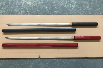 Japonijos samurajų kardas katana kovos menų kardai 1045 anglies plieno kraštais praktikuojančių kardas Vyno raudona/juoda