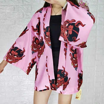 Japonų kimono yukata kimono megztinis mados palaidinė moterims 2019 ilgomis rankovėmis megztinis haori tradicinių kimonos FF001