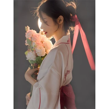 Japonų Stiliaus Kimono Geiša Moteris Azijos Tradicinių Yukata Vykdymo Etapą Spausdinimo Kostiumas Haori Geresnis Derlius Kimono