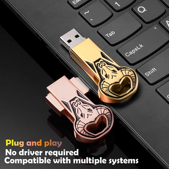JASTER Pen Diskas 32 GB Goud / Rose Gold Bull Vadovas USB Flash Drive, 4 Gb, 8 Gb, 16 Gb, 64 Gb Gepersonaliseerde Pen Drive USB Atminties S