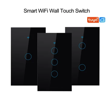 JAV 1/2/3/4 gauja Smart Nuotolinio Valdymo Wifi Laikmatis šviesos jungiklis Wireless sienos jutiklinio Jungiklio,Smart Home paramos Alexa/ 