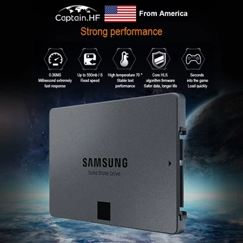JAV Kapitonas 860 QVO SSD 2TB - 2,5 Colio SATA 3 Vidinio Kietojo Disko su V-NAND Technologiją (MZ-76Q2T0B/BW)