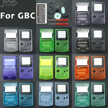 JCD Aišku, Būsto Shell Padengti Nintendo Gameboy Color Žaidimų Konsolės, GBC Apvalkalas su mygtukų rinkiniai lipdukas, etiketė įrankiai