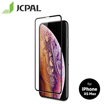 JCPAL Saugotojas Stiklo Screen Protector, iPhone XS Max Pilnas draudimas Ekrano 9H viso Kūno Plėvelė, Anti-glare Gydymas