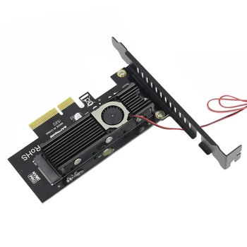 JEYI SK4 M. 2 NVMe SSD su PCI-E X4 Adapterio plokštę Klavišą M + Cool Karo 2280SSD Ventiliatorius Heatsink Combo 