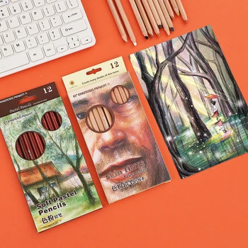 JIANWU ART5 12 spalvų pieštukų Kūrybinių portretų ir peizažų Spalvos pieštuku medienos art piešimo pieštuku Mokykliniai reikmenys kawaii