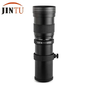 JINTU 420-1600mm f/8.3 teleobjektyvą Teleskopo vaizdo Kameros Objektyvas, skirtas 