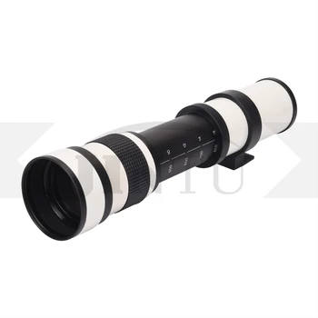 JINTU Balta 420-800mm F/8.3 teleobjektyvą +2x objektyvas 420-1600mm Canon 1000D 1100D 1200D 1300D 2000D 4000D 350D 450D 550D Atėjo