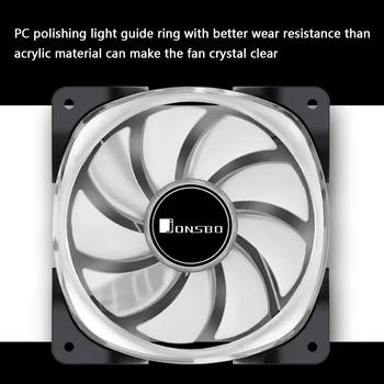 Jonsbo PC Atveju Aušinimo Ventiliatorius FR-701 ARGB PC Case Fan 120mm 9 Ašmenys Naudojamos RGB LED PWM Aušinimo Ventiliatorius Įdiegti Priedai