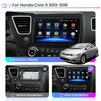Junsun V1 Android 10.0 DSP CarPlay Automobilio Radijo Multimedia Vaizdo Grotuvas Auto Stereo GPS Honda Civic 9 2013 - 2016 2 din dvd