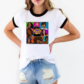 Juoda ir dope juokinga t marškinėliai black girl magic t-shirt moterims, vasaros top hip-hop marškinėliai BLM estetinės drabužius 90s draugais marškinėlius