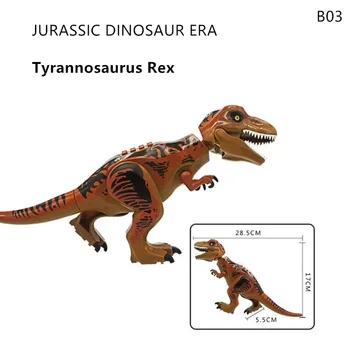 Juros periodo Parkas Pasaulyje, 2 Blokai Dinozaurai Duomenys Plytų Tyrannosaurus Rex Indominus Rex I-Rex Surinkti Vaikams Žaislai Berniukams