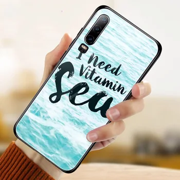 Jūra Vandenynas Atveju, Huawei 30 P20 P40 Lite Pro Mate 40 30 20 Garbė 30 20 10 Pro Lite 9X P Smart 2019 Grūdintas Stiklas Telefono Fundas
