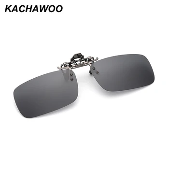 Kachawoo uv400 poliarizuoti akiniai nuo saulės klipą trumparegystė akinius aukštos kokybės unisex clip-on naktinio matymo akiniai vairavimui vyrai