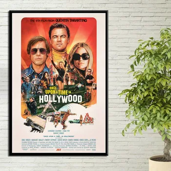 Kadaise Holivudo Quentin Tarantino Naująją Kino Meno Tapybos Drobės Derliaus Plakatas Sienos, Namų Dekoro