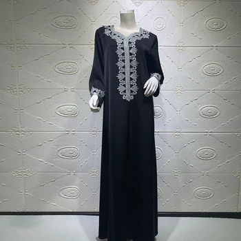 Kaftan Dubajus Abaja Skraiste Femme Turkijos Musulmonų Ilgos Satino Suknelė Islamas Plius Dydis Drabužiai, Suknelės Abayas Moterų Vestidos Largos
