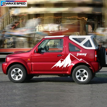 Kalnų Grafika Vinilo pasiūlymą Suzuki Jimny OFF ROAD Stiliaus Automobilių Durų Pusėje Dekoro Lipduko Kėbulo Išoriniai Priedai