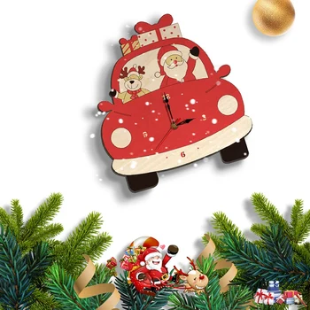 Kalėdų Animacinių Filmų Automobilio Formos Sieninis Laikrodis Kalėdinė Dekoracija Kalėdų Kūrybos Animacinių Filmų