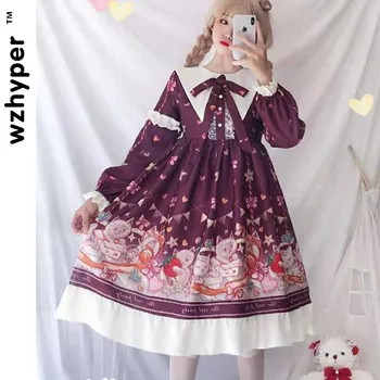 Karšto Pardavimo Katė Modelio Gothic Lolita Dress Harajuku Gatvės Mados Kryžiaus Cosplay Moterų Lankas Suknelė Japonijos Minkštas Sesuo Stiliaus Suknelė