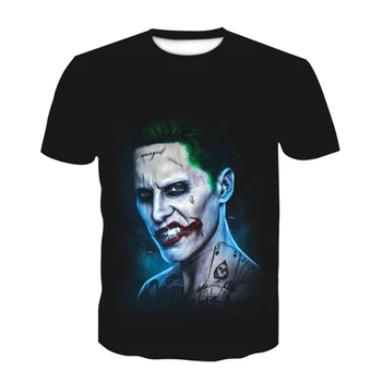 Karšto Pardavimo Klounas Marškinėliai Vyrams/Moterims Joker Veidas 3D Atspausdintas Teroro Mados marškinėliai Dydis XXS-6XL