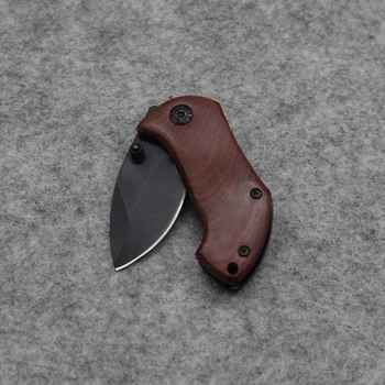 Karšto Pardavimo Mini Pocket Lankstymo Medžioklės Peilis Taktinis Išgyvenimo Peiliai 440C Plieno Ašmenys Raudona Medienos Rankena Lauko Multi Įrankiai
