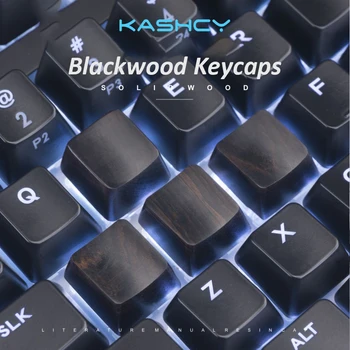 Kashcy blackwood keycap mechaninės klaviatūros medžio masyvo medinės keycaps tarpo klavišą 