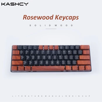 Kashcy medienos keycap mechaninės klaviatūros raudonmedžio kietų medinių keycaps tarpo klavišą 