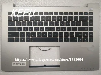 KEFU Už VivoBook S400 S400C S400CA MUS Klaviatūrą S400 S400C S400CA notepad C dangtelį su klaviatūra, sidabrinė metalo