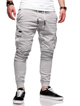 Kelnės 2020 naują atsitiktinis vyrų karinę uniformą sporto kelnės solid color multi-pocket hip-hop fitneso kelnės sportinės aprangos