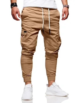 Kelnės 2020 naują atsitiktinis vyrų karinę uniformą sporto kelnės solid color multi-pocket hip-hop fitneso kelnės sportinės aprangos