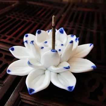Keramikos Lotus Gėlės Formos Smilkalų Degiklis Stick Kūgio Degiklio Laikiklis Smilkalų Bazės Plug Namų Puošybai Smilkalų Degiklis Klijuoti Laikiklį