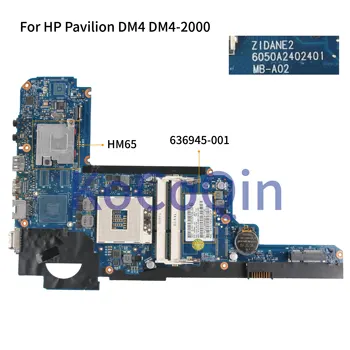 KoCoQin Nešiojamojo kompiuterio plokštę HP Pavilion DM4T-2100 DM4 DM4-2000 Mainboard 6050A2402401 636945-001 636945-501 HM65