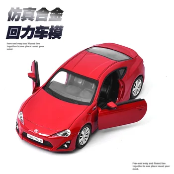Kolekcines Lydinio Diecast 1/36 Automobilių Modelį Transporto priemonės Vaikams, Žaislai Toyota gt86 langelyje