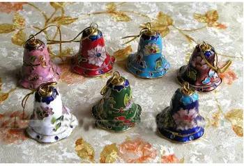 Kolekcionuojamų 10vnt Kinijos Rankų darbo Cloisonne/Emalį Bell Ornamentu Pakabukai Dekoras